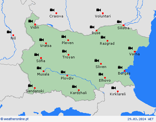 webcam Bulgária Europa mapas de previsão