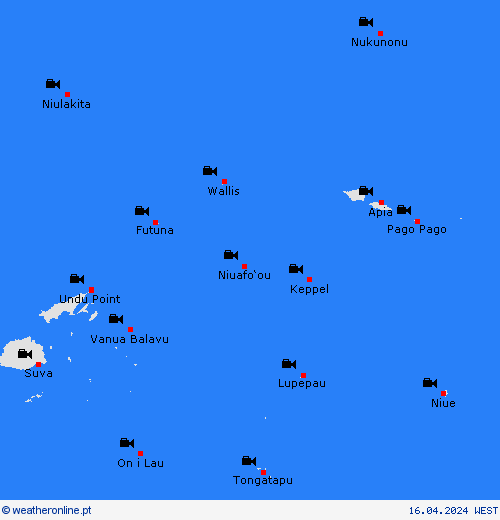 webcam Wallis e Futuna Oceânia mapas de previsão