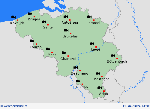 webcam Bélgica Europa mapas de previsão