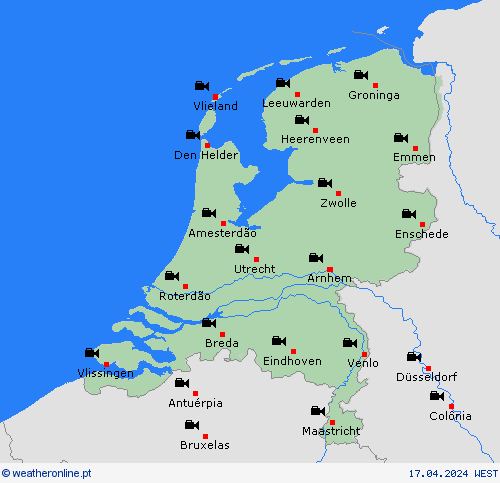 webcam Países Baixos Europa mapas de previsão