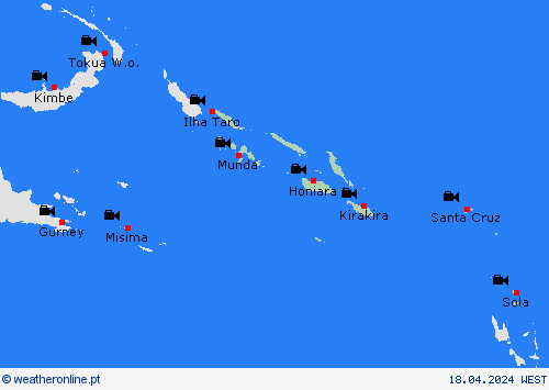 webcam Ilhas Salomão Oceânia mapas de previsão