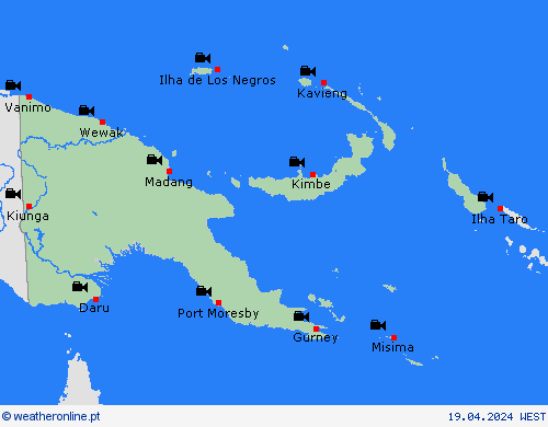 webcam Papua-Nova Guiné Oceânia mapas de previsão
