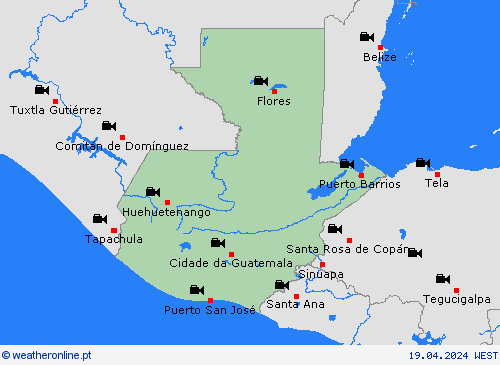 webcam Guatemala América Central mapas de previsão