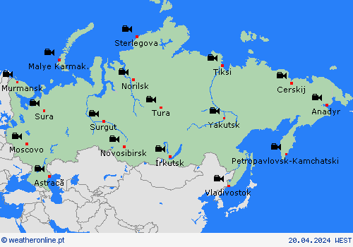 webcam Rússia Europa mapas de previsão