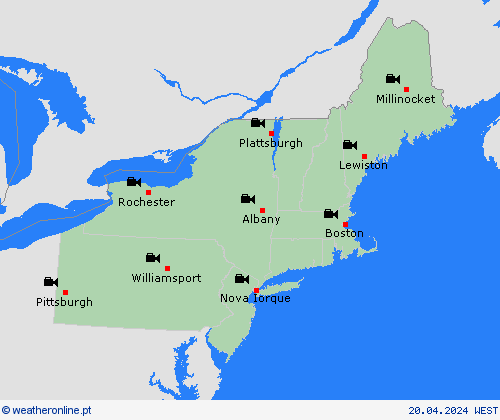 webcam  América do Norte mapas de previsão
