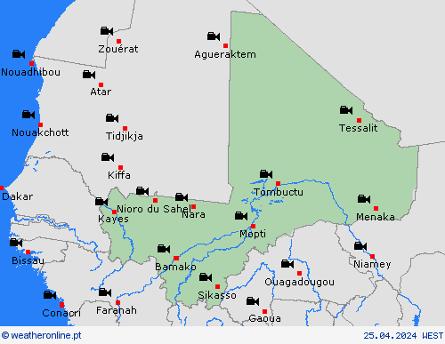 webcam Mali África mapas de previsão