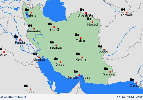 webcam Irão Ásia mapas de previsão
