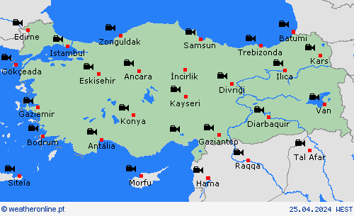 webcam Turquia Europa mapas de previsão