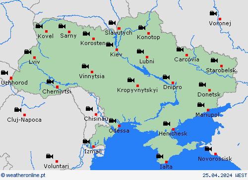 webcam Ucrânia Europa mapas de previsão