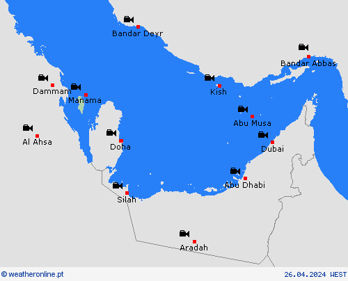 webcam Bahrein Ásia mapas de previsão