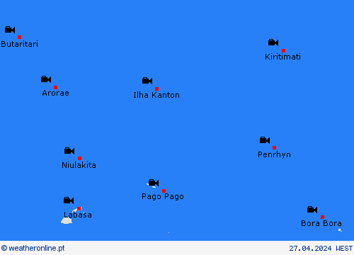 webcam Kiribati Oceânia mapas de previsão