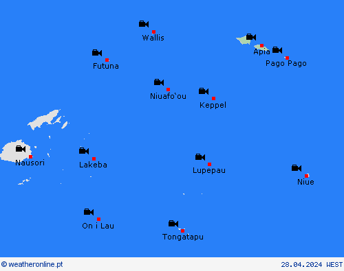 webcam Samoa Oceânia mapas de previsão