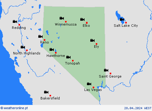 webcam Nevada América do Norte mapas de previsão