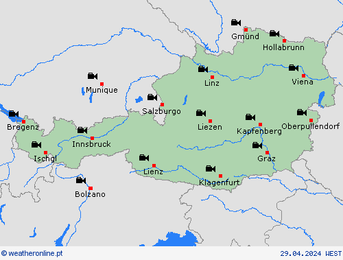 webcam Áustria Europa mapas de previsão