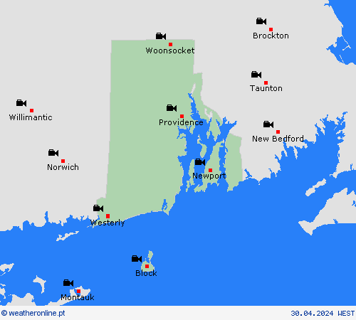 webcam Rhode Island América do Norte mapas de previsão