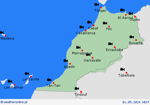 webcam Marrocos África mapas de previsão