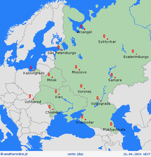 vento  Europa mapas de previsão